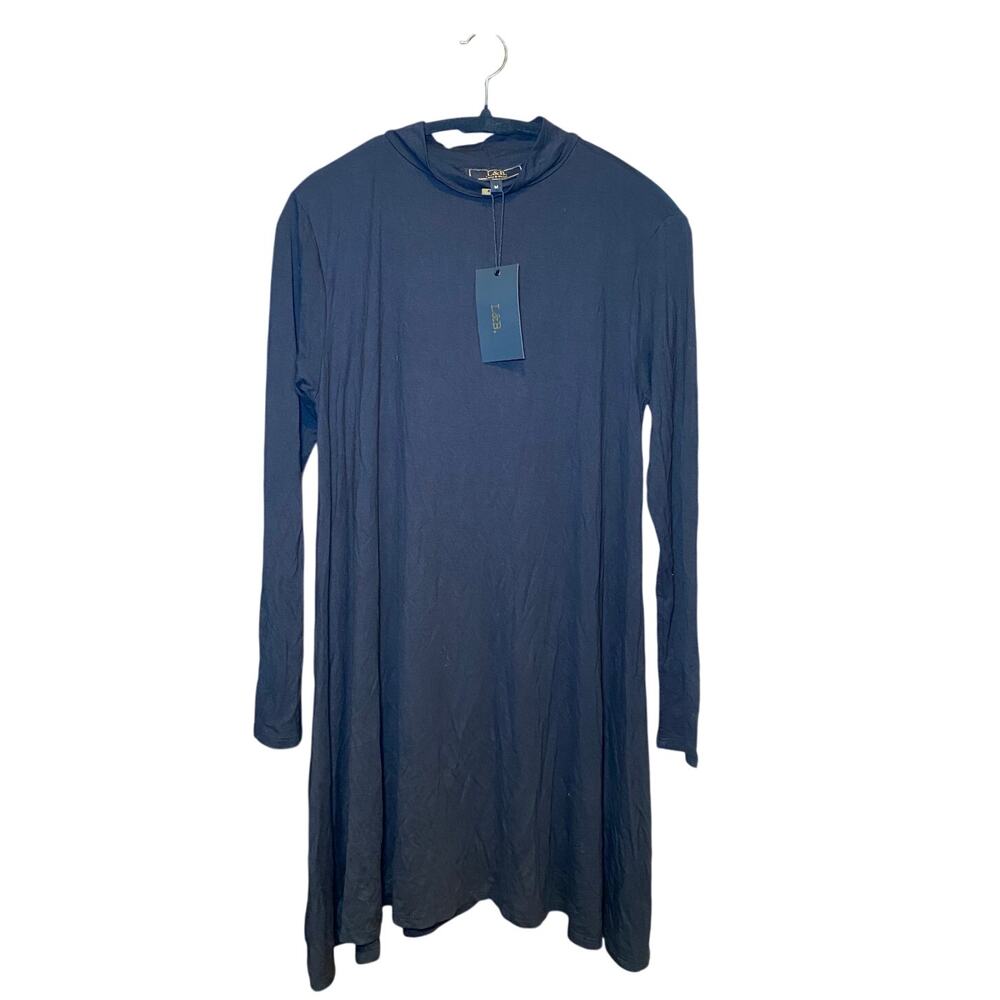 L&B - Long Sleeve Black Flowy Dress - Womens Medium